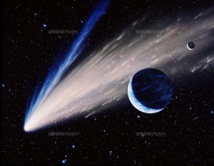 彗星、地球、月_amanaimages.com